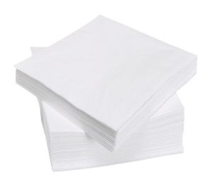 Салфетки 25х25 однослойные белые бумажные Звездочка (100 листов) 60 уп/кор